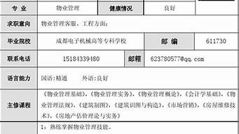 求职简历范文_求职简历范文参考