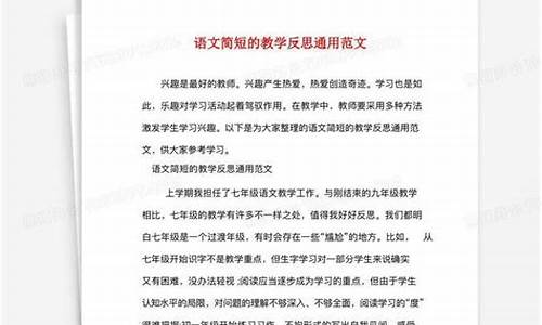 教学反思通用模板_教案后的教学反思简短模