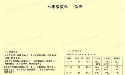 期中考试质量分析报告